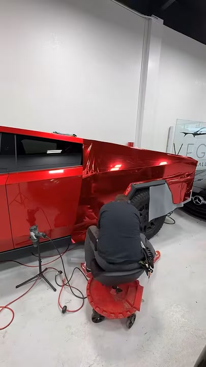 Chrome wrap in progress